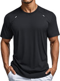 MAGCOMSEN Men'S Dry Fit Shirts Mesh Short Sleeve Athletic Lightweight Workout Performance Hiking Shirt