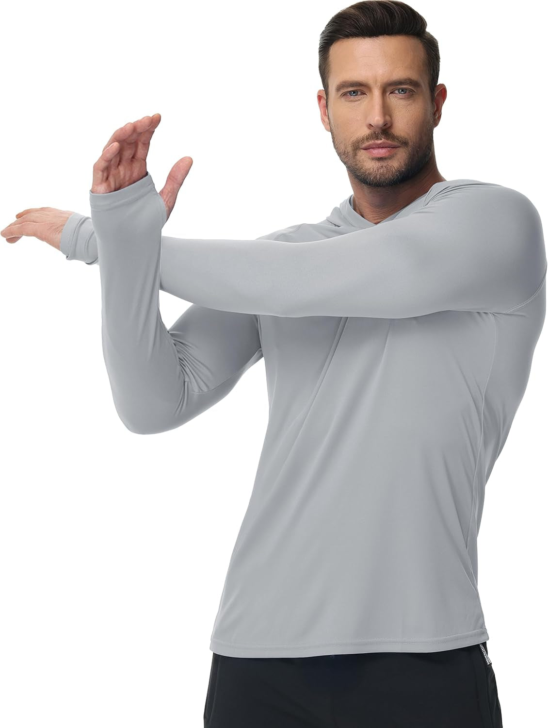 Boladeci Men'S UPF 50+ Sun Protection Lightweight Hoodie Shirts Long Sleeve Fishing Shirt SPF UV Hiking Swim