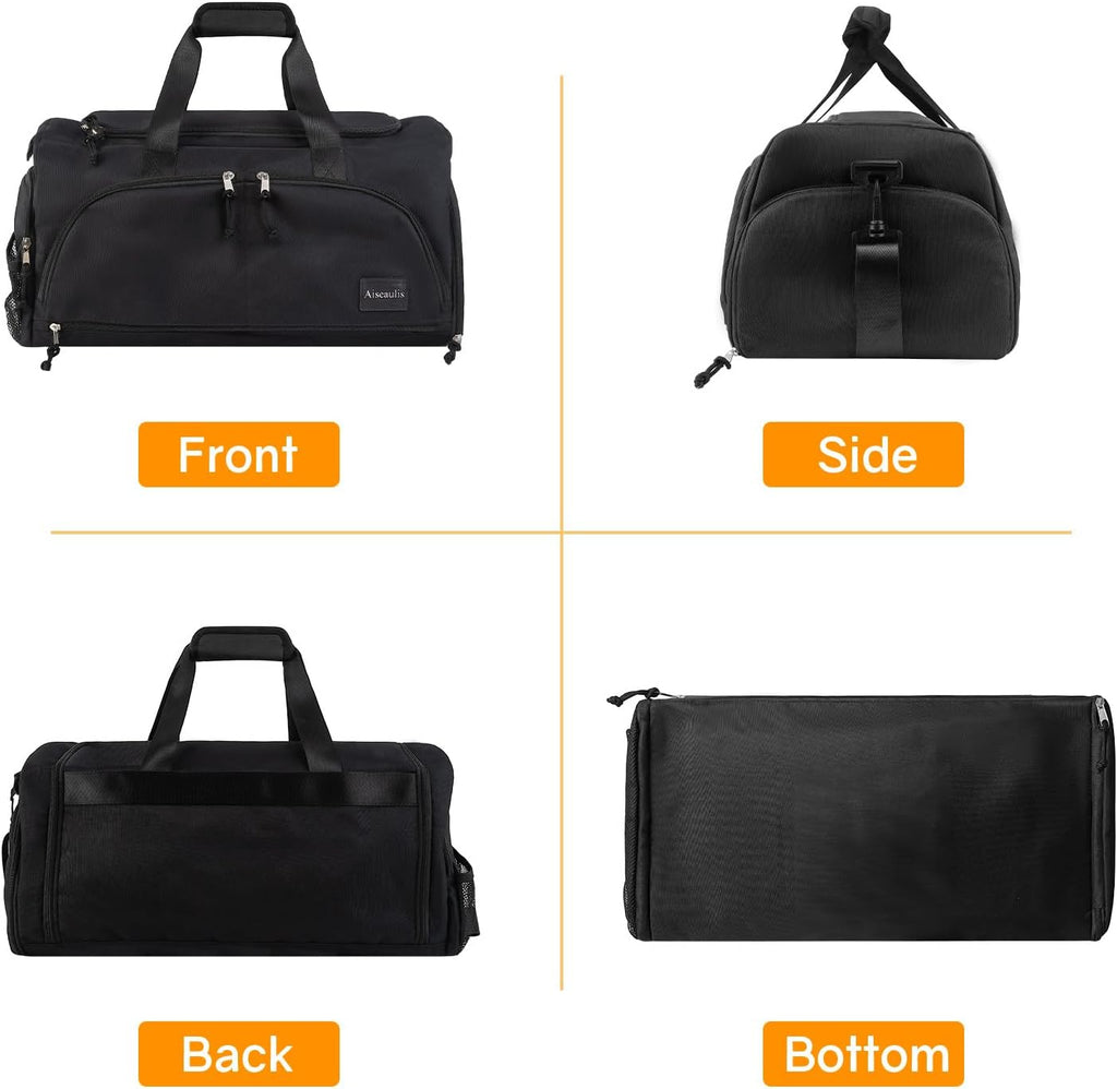Gym Bag for Men & Women with Shoes Compartment and Wet Pocket Convertible Duffle Bag and Gym Backpack Waterproof Sports Duffel for Travel, Sports, Fitness & Workout