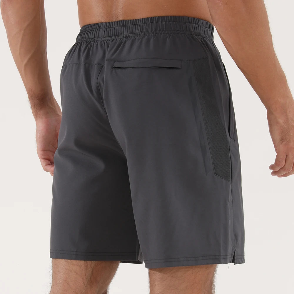 GITF Summer Men'S Fitness Shorts 7 Inch Lightweight Athletic Gym Running Sports Casual Shorts with Zipper Pockets S-XXL