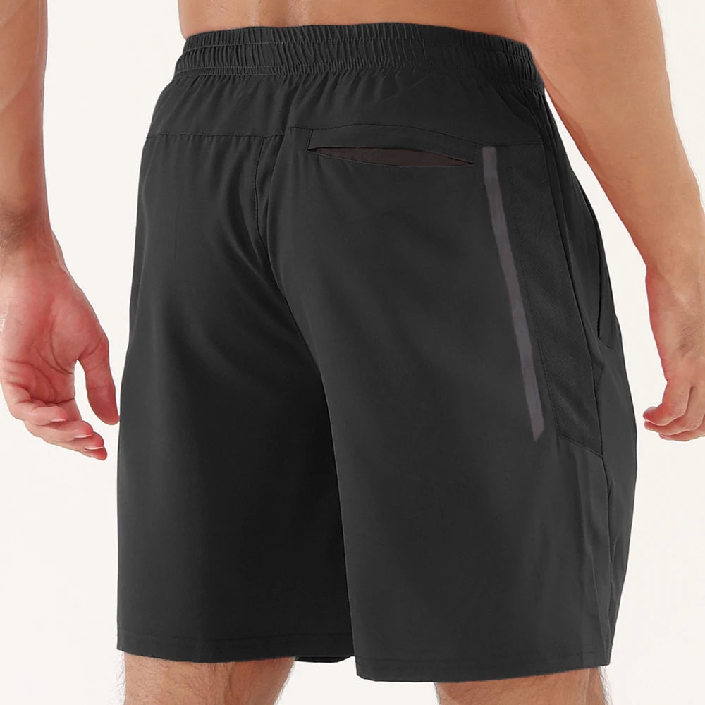 GITF Summer Men'S Fitness Shorts 7 Inch Lightweight Athletic Gym Running Sports Casual Shorts with Zipper Pockets S-XXL