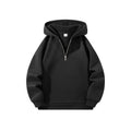 Men'S Half Zipper Hooded Hoodies New Solid Color Long Sleeve Sweatshirts Autumn Loose Sport Warm Sweats Fashion Casual Pullover