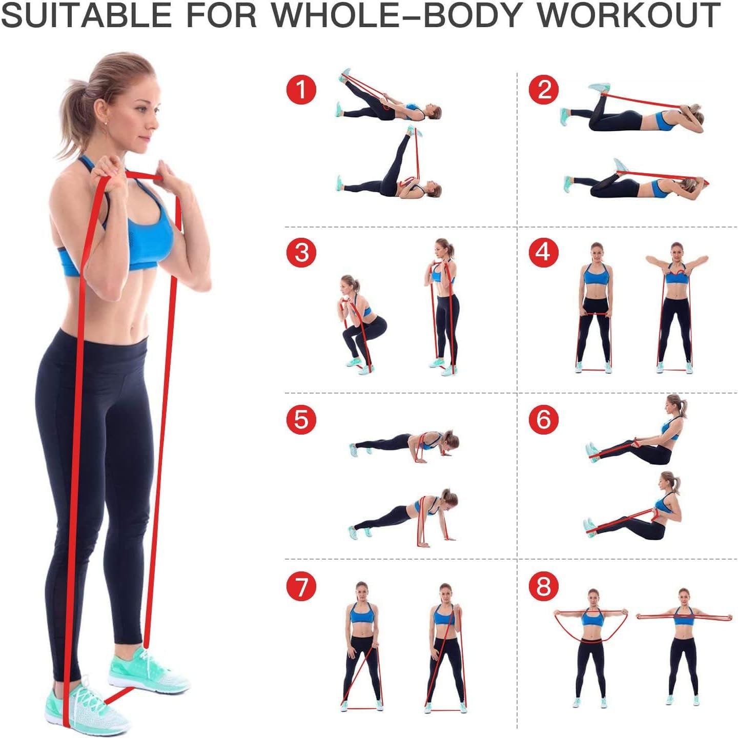 Pull-Up Bands Resistance-Bands Exercise-Bands - Pull up Assistance Bands Workout Bands Resistance for Women Long Resistance Bands Resistance Loop Bands Perfect for Gym Home or Travel