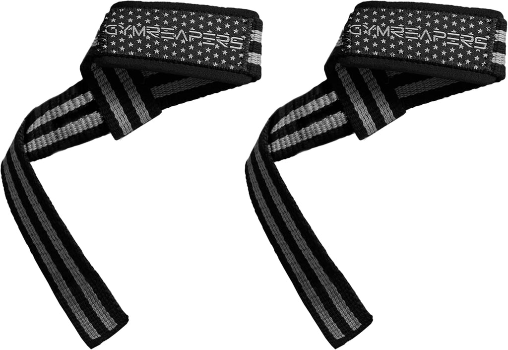 Gymreapers Lifting Wrist Straps for Weightlifting, Bodybuilding, Powerlifting, Strength Training, & Deadlifts - Padded Neoprene with 18 Inch Cotton