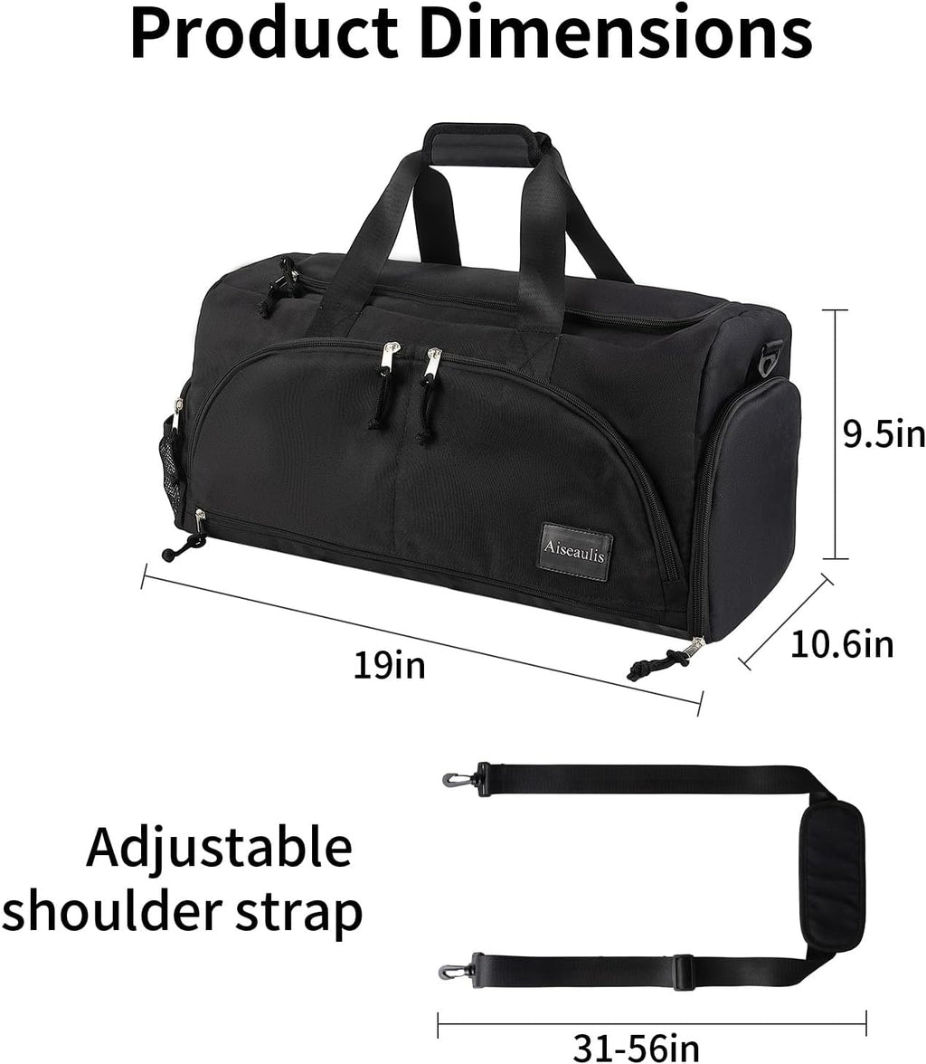 Gym Bag for Men & Women with Shoes Compartment and Wet Pocket Convertible Duffle Bag and Gym Backpack Waterproof Sports Duffel for Travel, Sports, Fitness & Workout